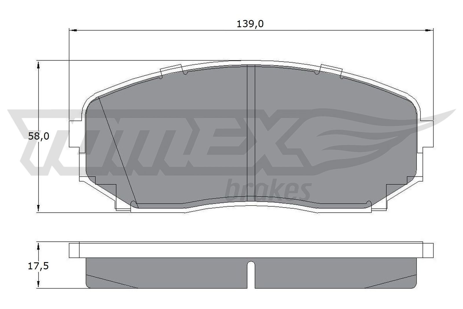 Obrázok Sada brzdových platničiek kotúčovej brzdy TOMEX Brakes  TX1742